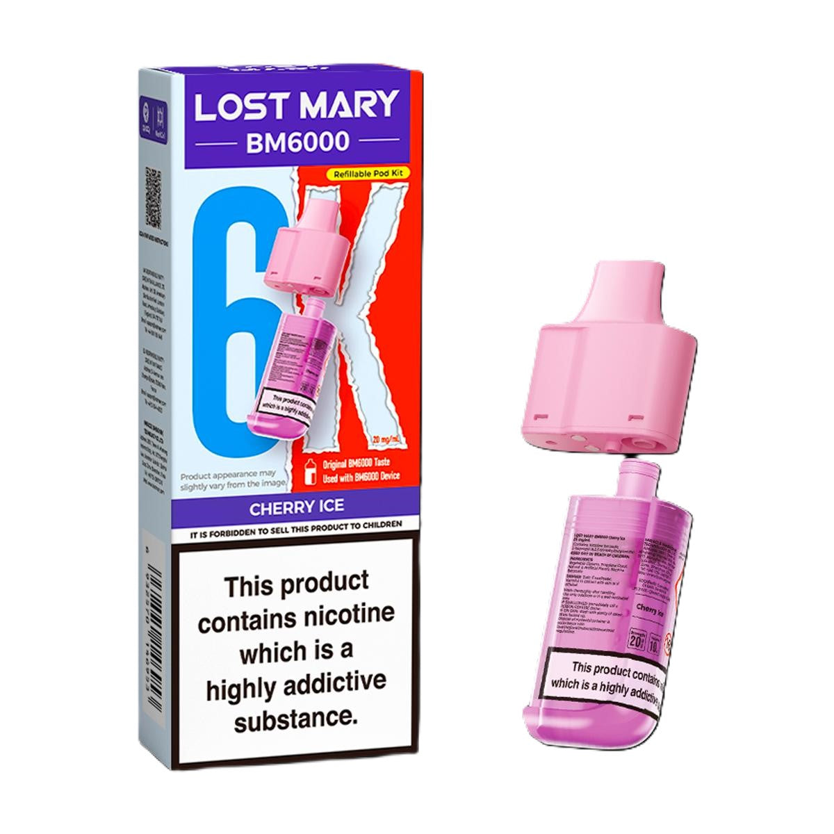 Cherry Ice Lost Mary BM6000 Refill Pack