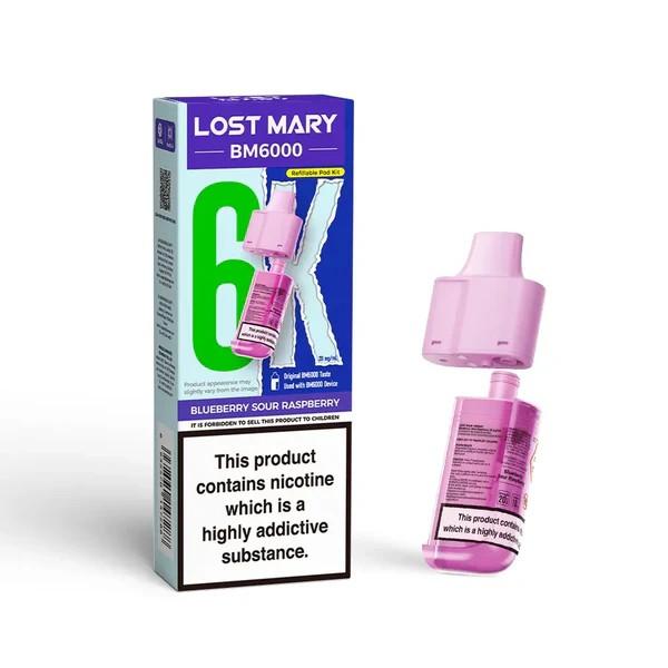 Blueberry Sour Raspberry Lost Mary BM6000 Refill Pack